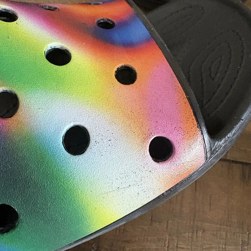 Crocs Classic Tie Dye Graphic Slide Sandal Mens Sz‎ 13